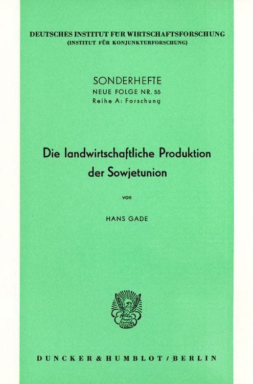 Produktbild: Die landwirtschaftliche Produktion der Sowjetunion.