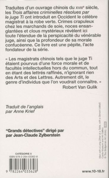 Produktbild: Trois affaires criminelles r&eacute;solues par le juge Ti