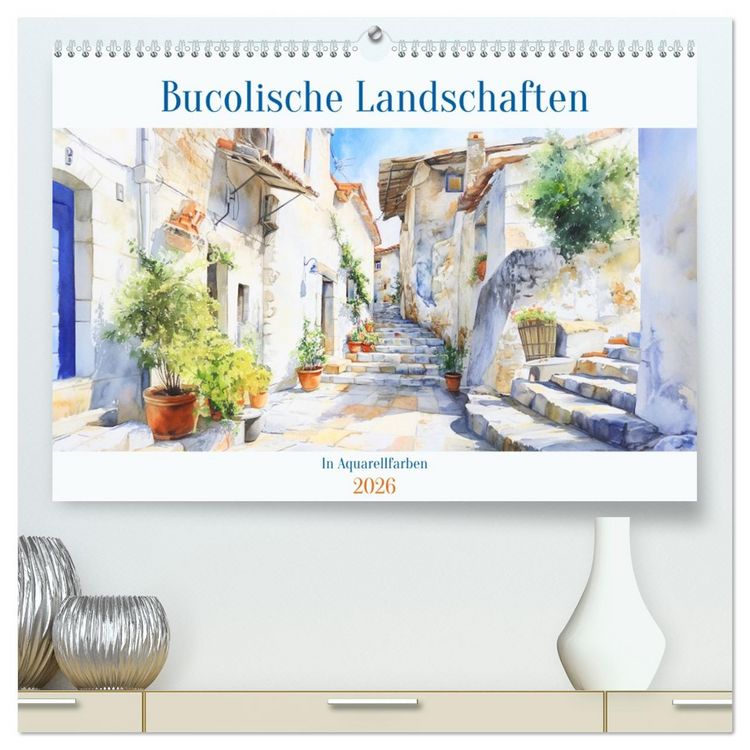 Produktbild: Bucolische Landschaften (hochwertiger Premium Wandkalender 2026 DIN A2 quer), Kunstdruck in Hochglanz