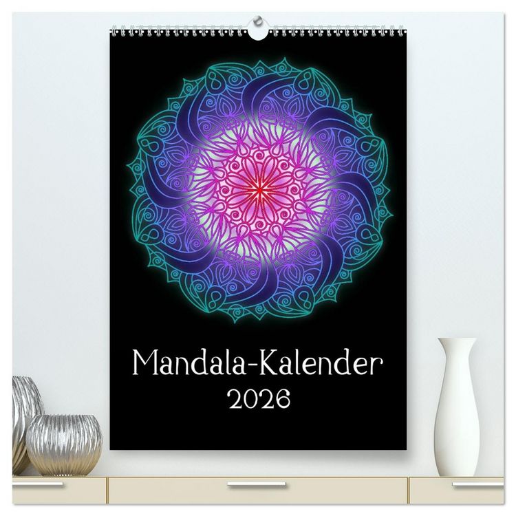 Produktbild: Mandala-Kalender 2026 (hochwertiger Premium Wandkalender 2026 DIN A2 hoch), Kunstdruck in Hochglanz