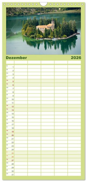 Produktbild: Familienplaner 2026 - Kroatien mit 5 Spalten (Wandkalender, 21 x 45 cm) CALVENDO