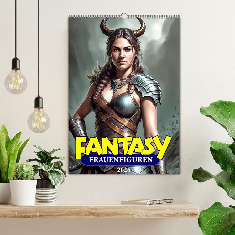 Produktbild: Fantasy-Frauenfiguren (Wandkalender 2026 DIN A2 hoch), CALVENDO Monatskalender
