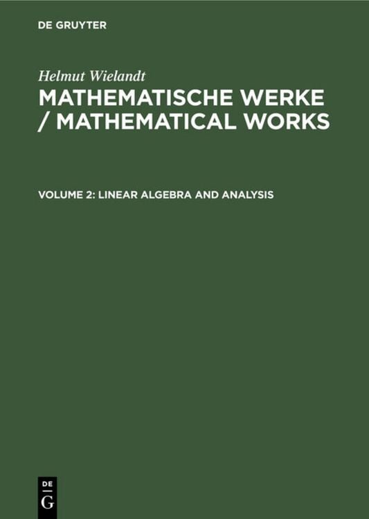 Produktbild: Linear Algebra and Analysis