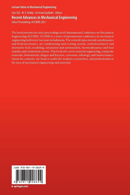 Produktbild: Recent Advances in Mechanical Engineering