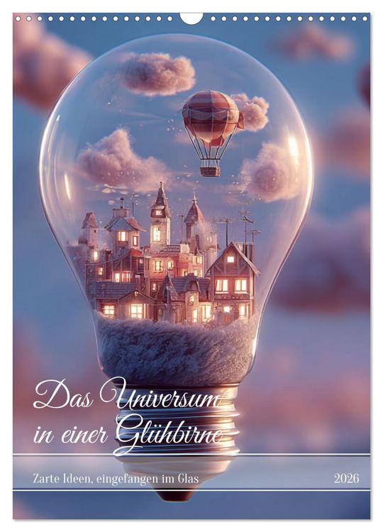 Produktbild: Das Universum in einer Gl&uuml;hbirne (Wandkalender 2026 DIN A3 hoch), CALVENDO Monatskalender