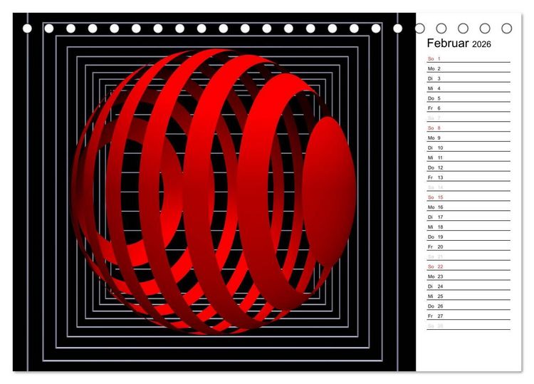 Produktbild: Mit Geometrie durch das Jahr (Tischkalender 2026 DIN A5 quer), CALVENDO Monatskalender
