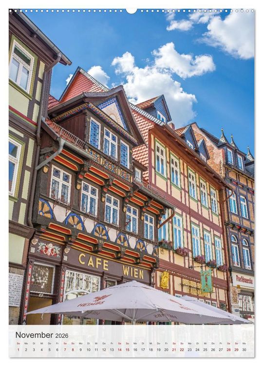 Produktbild: Wernigerode - Mittelalterliches Flair am Rande des Harzes (Wandkalender 2026 DIN A2 hoch), CALVENDO Monatskalender