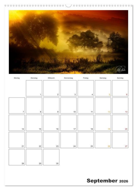 Produktbild: Terminplaner - Zwischenwelten, Zeiten zwischen Tag und Nacht (Wandkalender 2026 DIN A2 hoch), CALVENDO Monatskalender