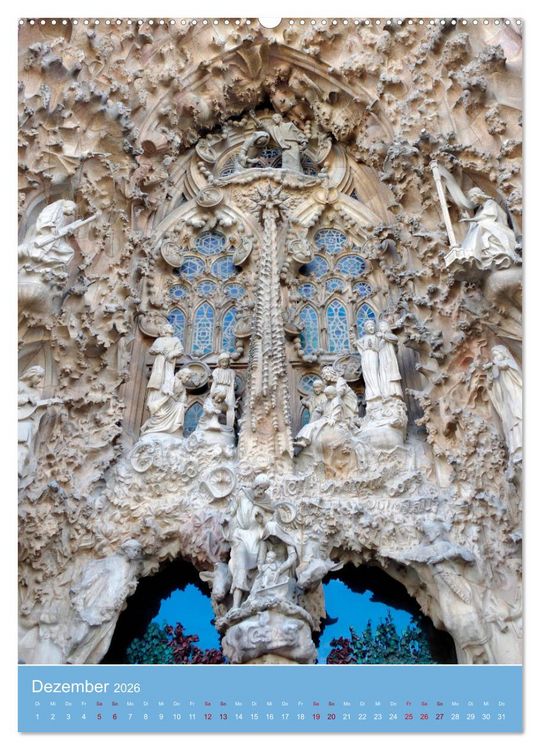 Produktbild: Sagrada Fam&iacute;lia - Gaud&iacute;s unvollendetes Meisterwerk (hochwertiger Premium Wandkalender 2026 DIN A2 hoch), Kunstdruck in Hochglanz