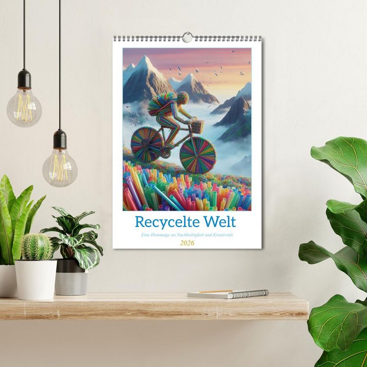 Produktbild: Recycelte Welt - Eine Hommage an Nachhaltigkeit und Kreativit&auml;t (Wandkalender 2026 DIN A3 hoch), CALVENDO Monatskalender