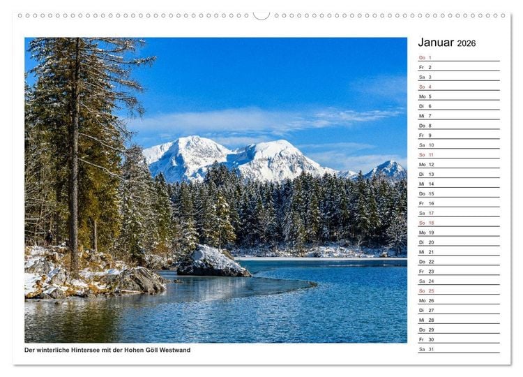 Produktbild: Servus im Bergsteigerdorf Ramsau (Wandkalender 2026 DIN A2 quer), CALVENDO Monatskalender