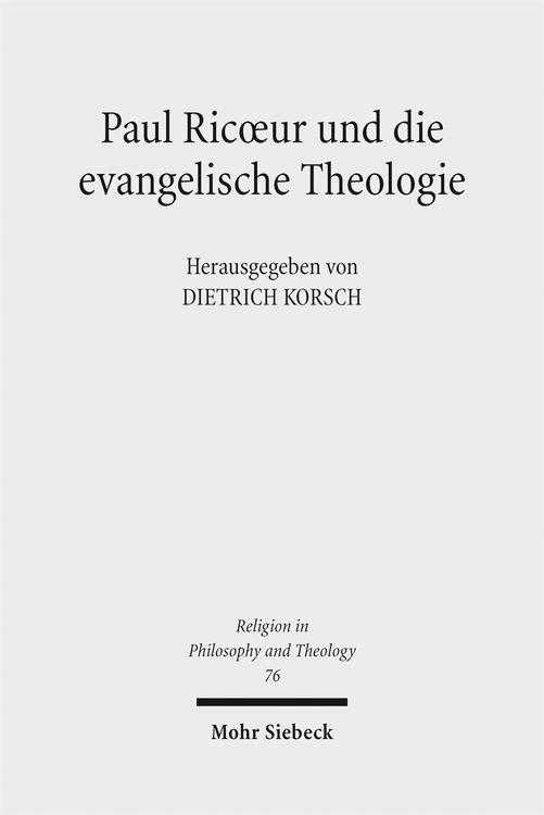 Produktbild: Paul Ricoeur und die evangelische Theologie