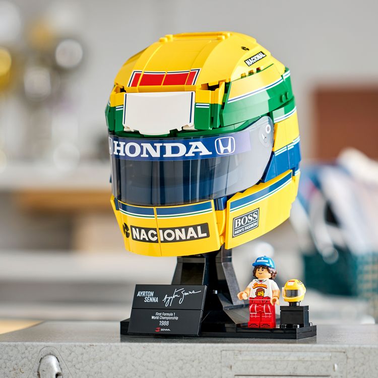 Produktbild: LEGO Editions Ayrton Senna Helm F1 Fanartikel Modellbausatz 43024