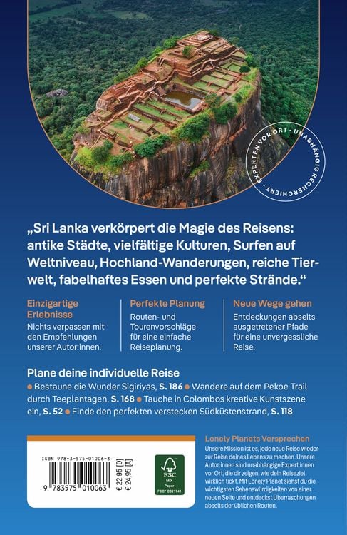 Produktbild: LONELY PLANET Reisef&uuml;hrer Sri Lanka