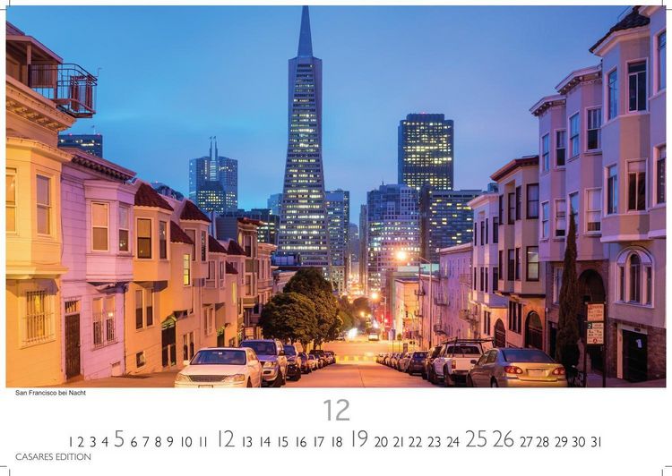 Produktbild: San Francisco Kalender 2027 &ndash; Wandkalender | Fotokalender Nordamerika 35x50cm &ndash; Faszinierende Bilder aus der Stadt der H&uuml;gel, perfekt als Deko & Geschenkidee