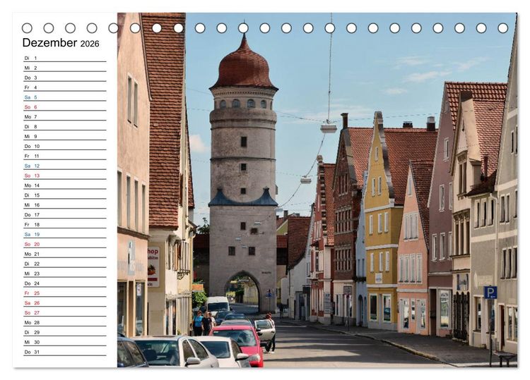 Produktbild: N&ouml;rdlingen - Ansichtssache (Tischkalender 2026 DIN A5 quer), CALVENDO Monatskalender
