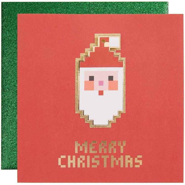 Produktbild: 3D-Gru&szlig;karte Santa, Pixel,