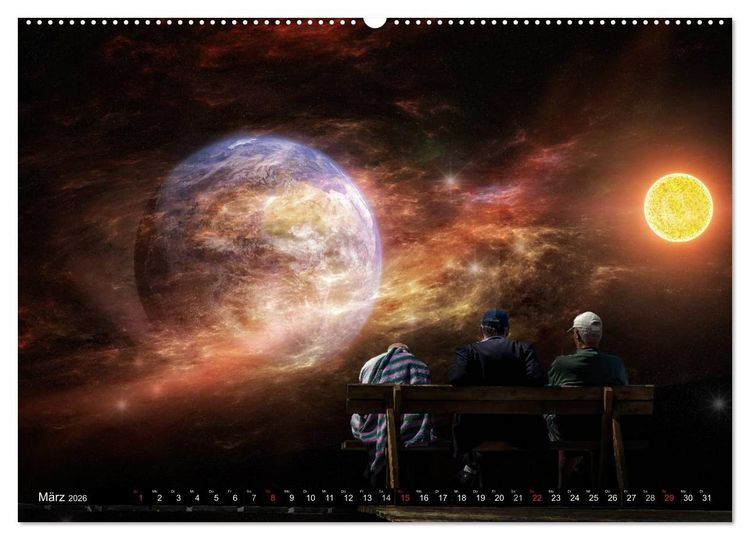 Produktbild: Ansichten des Weltraums (hochwertiger Premium Wandkalender 2026 DIN A2 quer), Kunstdruck in Hochglanz
