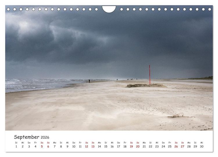 Produktbild: Nordsee, Meer, Strand und Wind (Wandkalender 2026 DIN A4 quer), CALVENDO Monatskalender