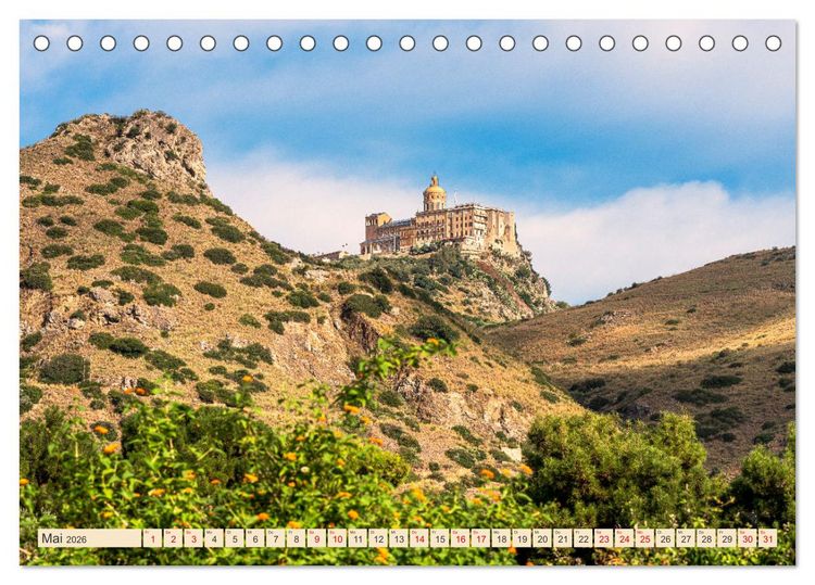 Produktbild: Sizilien, &Auml;tna-Catania-Cefalu-Messina-Syrakus-Taormina-Tindari (Tischkalender 2026 DIN A5 quer), CALVENDO Monatskalender