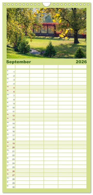 Produktbild: Familienplaner 2026 - Kassel - Natur pur mit 5 Spalten (Wandkalender, 21 x 45 cm) CALVENDO