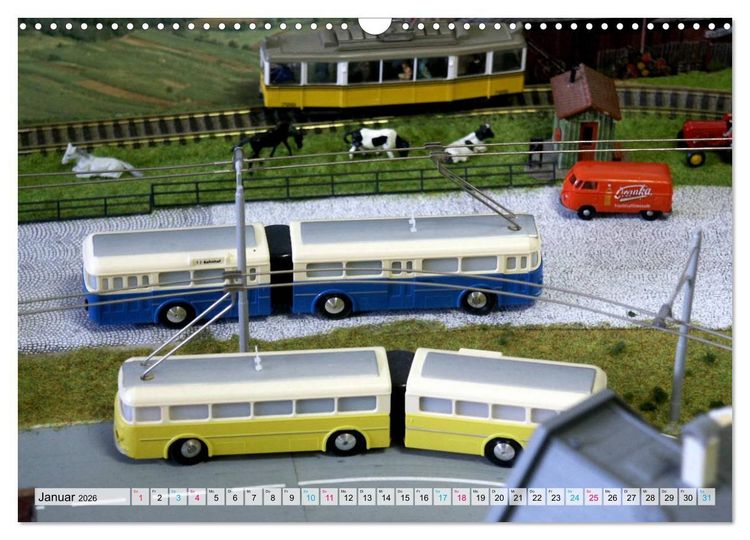 Produktbild: Trolley-Bus H0 (Wandkalender 2026 DIN A3 quer), CALVENDO Monatskalender