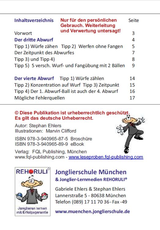 Produktbild: Jonglieren lernen f&uuml;r Anf&auml;nger (Brosch&uuml;re)