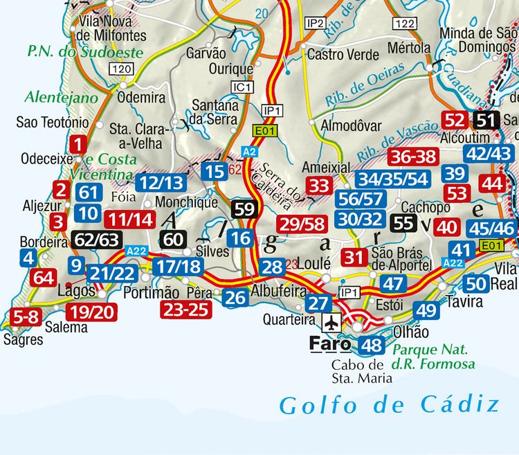 Produktbild: KOMPASS Wanderf&uuml;hrer Algarve mit Fernwanderweg Via Algarviana, 64 Touren