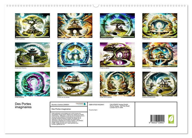 Produktbild: Des Portes imaginaires (Calendrier mural 2026 DIN A2 vertical) calendrier de bureau