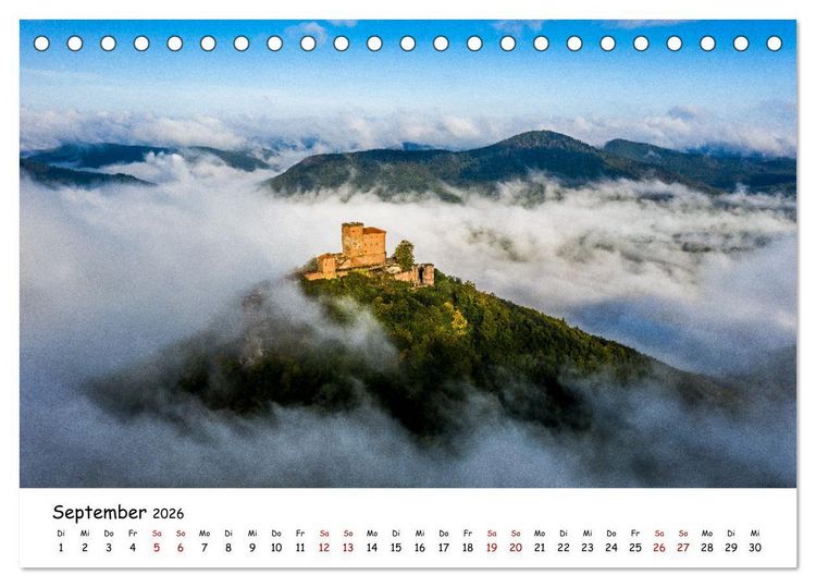 Produktbild: Pf&auml;lzer Burgen (Tischkalender 2026 DIN A5 quer), CALVENDO Monatskalender