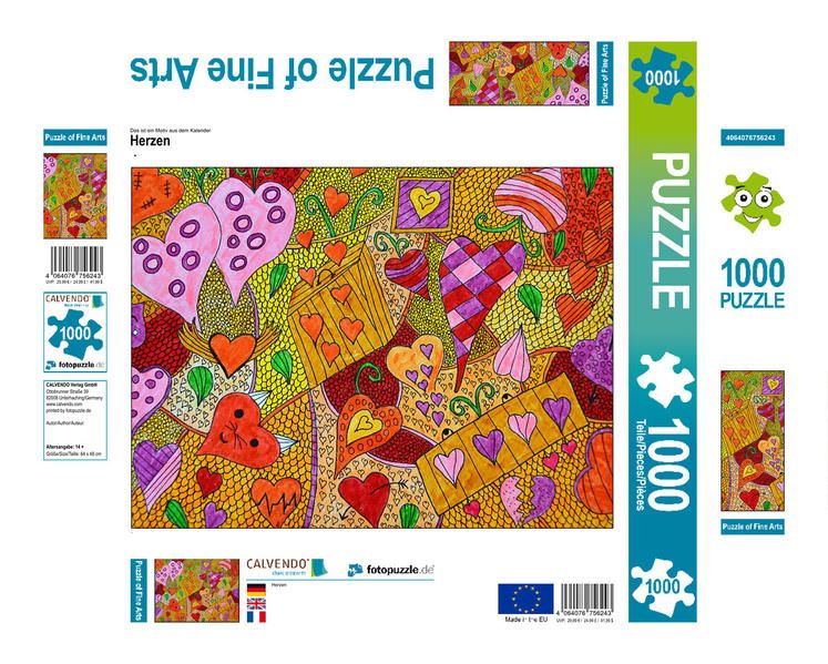 Produktbild: CALVENDO Puzzle Herzen | 1000 Teile Lege-Gr&ouml;&szlig;e 64x48cm Foto-Puzzle f&uuml;r gl&uuml;ckliche Stunden