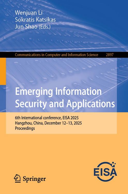 Produktbild: Emerging Information Security and Applications