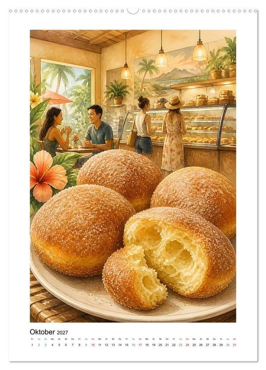 Produktbild: Aloha K&uuml;che - Gemalte Gaumenfreuden (hochwertiger Premium Wandkalender 2027 DIN A2 hoch), Kunstdruck in Hochglanz
