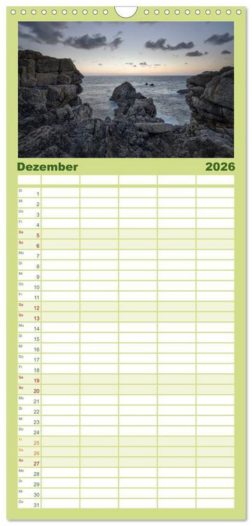 Produktbild: Familienplaner 2026 - Sehnsucht Bretagne mit 5 Spalten (Wandkalender, 21 x 45 cm) CALVENDO