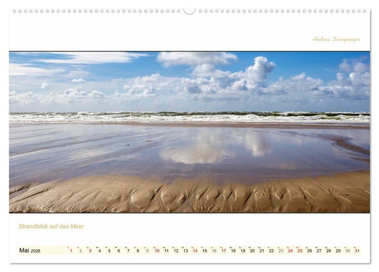 Produktbild: LANGEOOG PANORAMA (hochwertiger Premium Wandkalender 2026 DIN A2 quer), Kunstdruck in Hochglanz