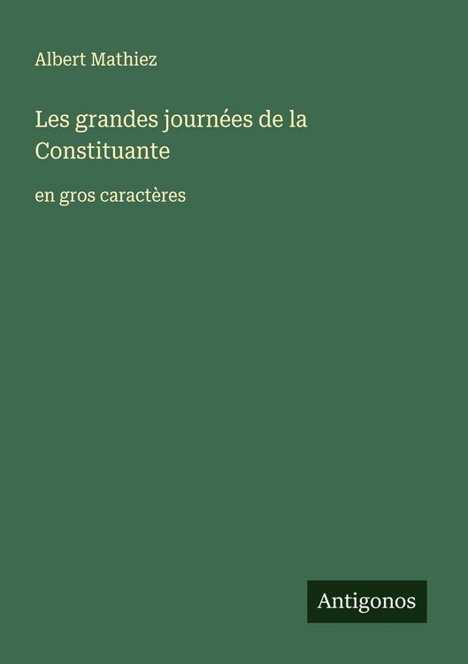 Produktbild: Les grandes journ&eacute;es de la Constituante