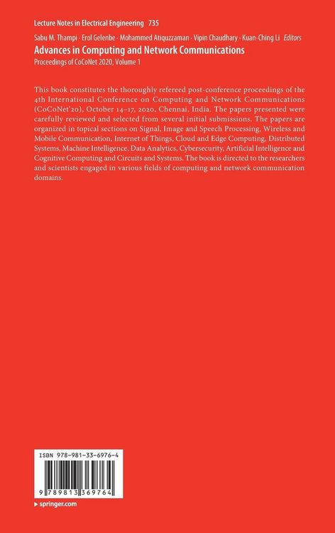 Produktbild: Advances in Computing and Network Communications