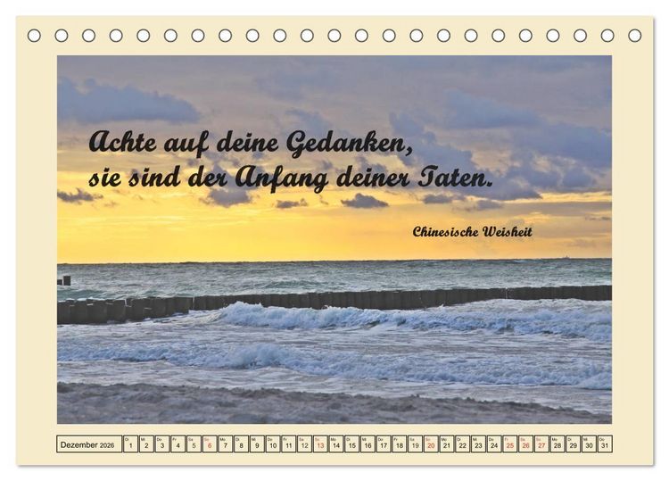 Produktbild: Zitate und Weisheiten (Tischkalender 2026 DIN A5 quer), CALVENDO Monatskalender
