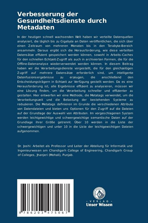 Produktbild: Verbesserung der Gesundheitsdienste durch Metadaten