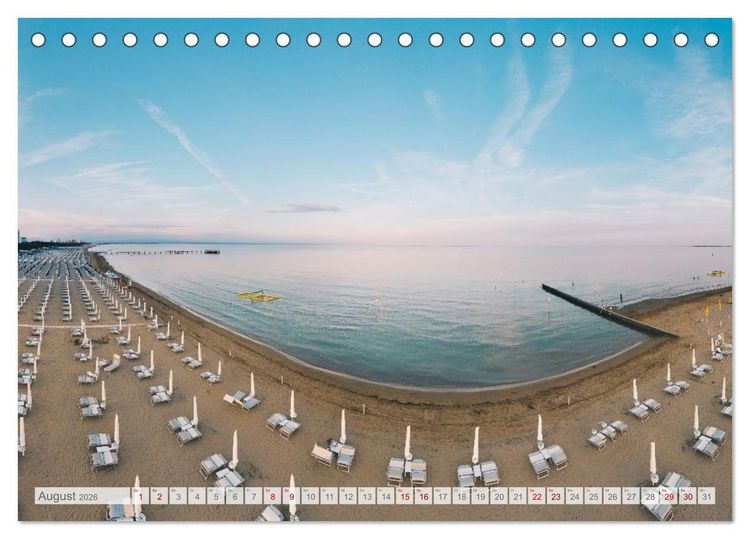 Produktbild: Lignano in Italien. Sommer Strand und Meer (Tischkalender 2026 DIN A5 quer), CALVENDO Monatskalender