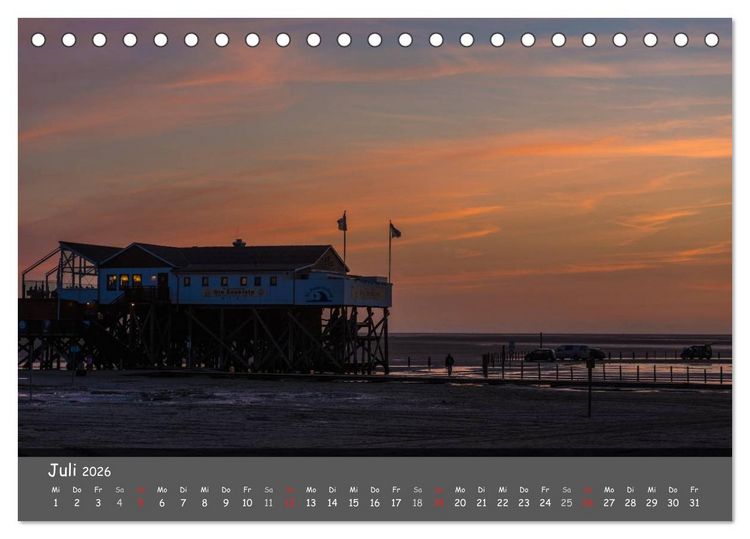 Produktbild: Mein St.Peter-Ording (Tischkalender 2026 DIN A5 quer), CALVENDO Monatskalender