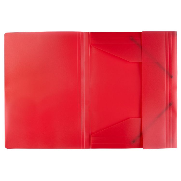 Produktbild: Idena Sammelmappe PP mit Gummizug transluzent rot DIN A4