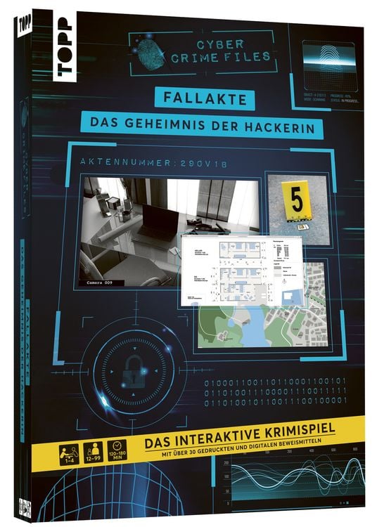 Produktbild: Cyber Crime Files &ndash; Fallakte: Das Geheimnis der Hackerin &ndash; Das geniale Krimispiel mit &uuml;ber 30 Beweismitteln