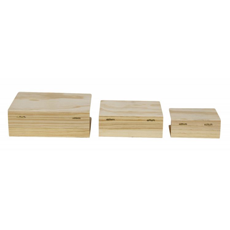 Produktbild: 3er-Set Buecher Boxen h=5 + 6,3 + 7,2cm b=12 + 16 +