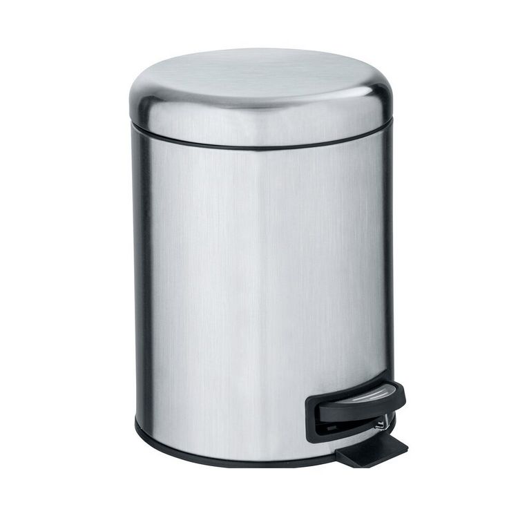 Produktbild: Kosmetik Treteimer Mod. Leman Edelstahl Matt 5L, mit herausnehmbarem Einsatz