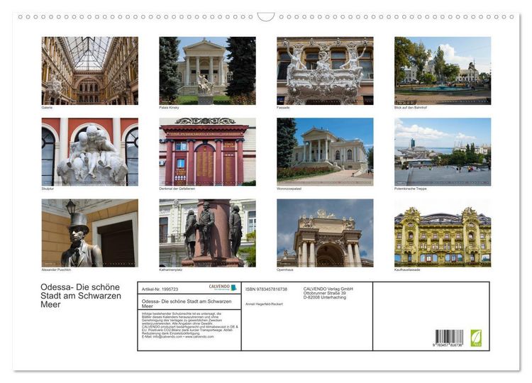 Produktbild: Odessa- Die sch&ouml;ne Stadt am Schwarzen Meer (Wandkalender 2026 DIN A2 quer), CALVENDO Monatskalender