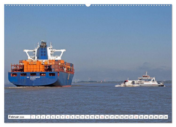 Produktbild: Die Nordsee zwischen Stade und Pellworm (hochwertiger Premium Wandkalender 2026 DIN A2 quer), Kunstdruck in Hochglanz