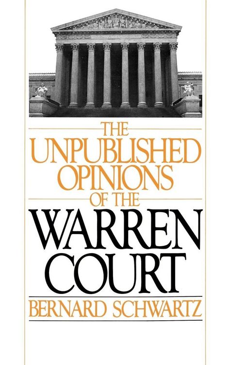Produktbild: The Unpublished Opinions of the Warren Court