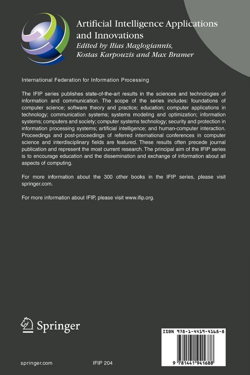Produktbild: Artificial Intelligence Applications and Innovations