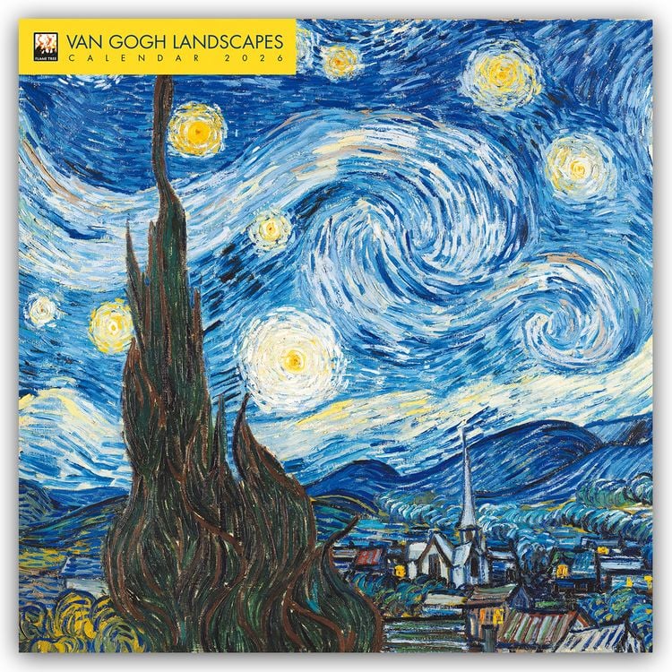 Produktbild: Vincent van Gogh – Landschaften 2026 – Original Flame Tree Publishing-Kalender [Kalender]
